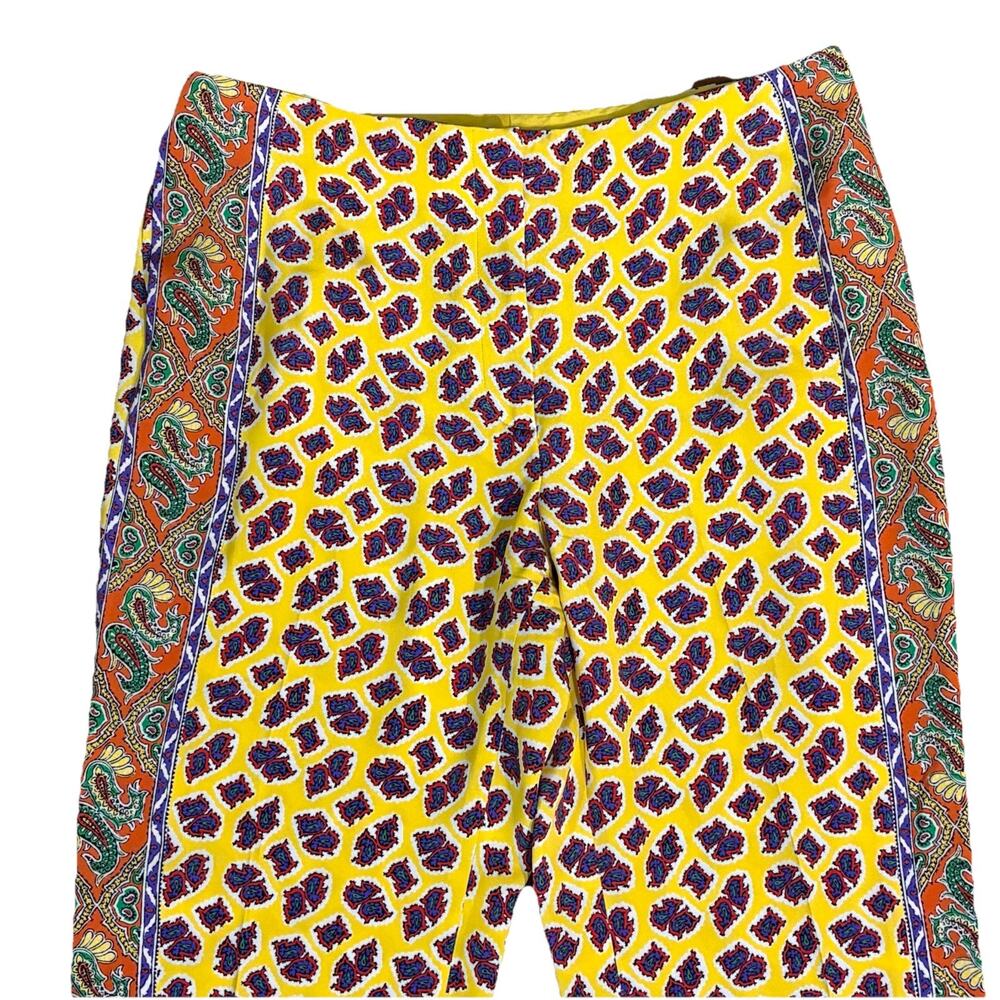 Ralph Lauren Collection Simone Pleated Mulberry Silk Pants 6 Yellow Purple Label - Picture 2 of 11